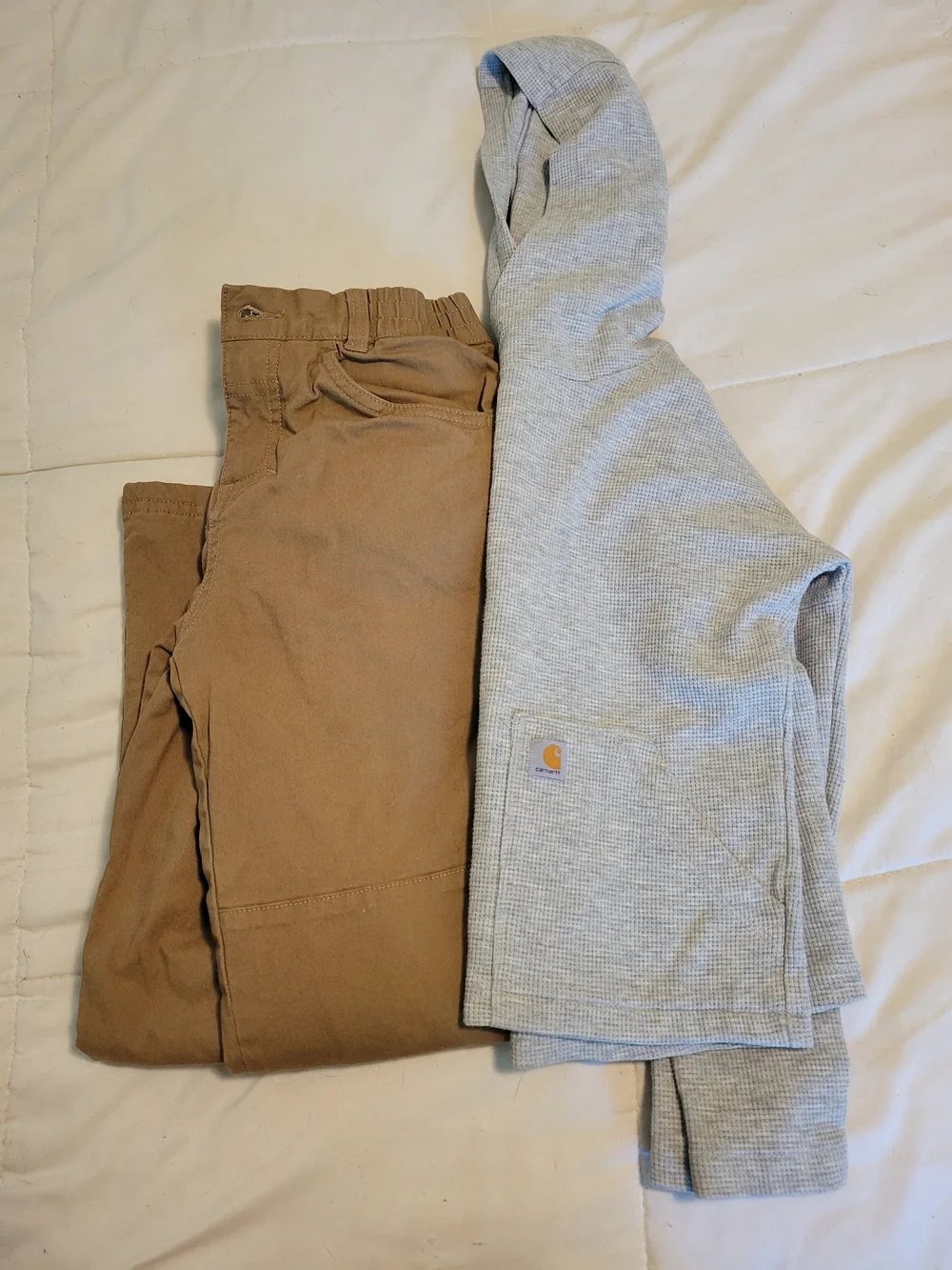 Carhartt Boy's Brown Canvas Work Pants - Rugged Comfort